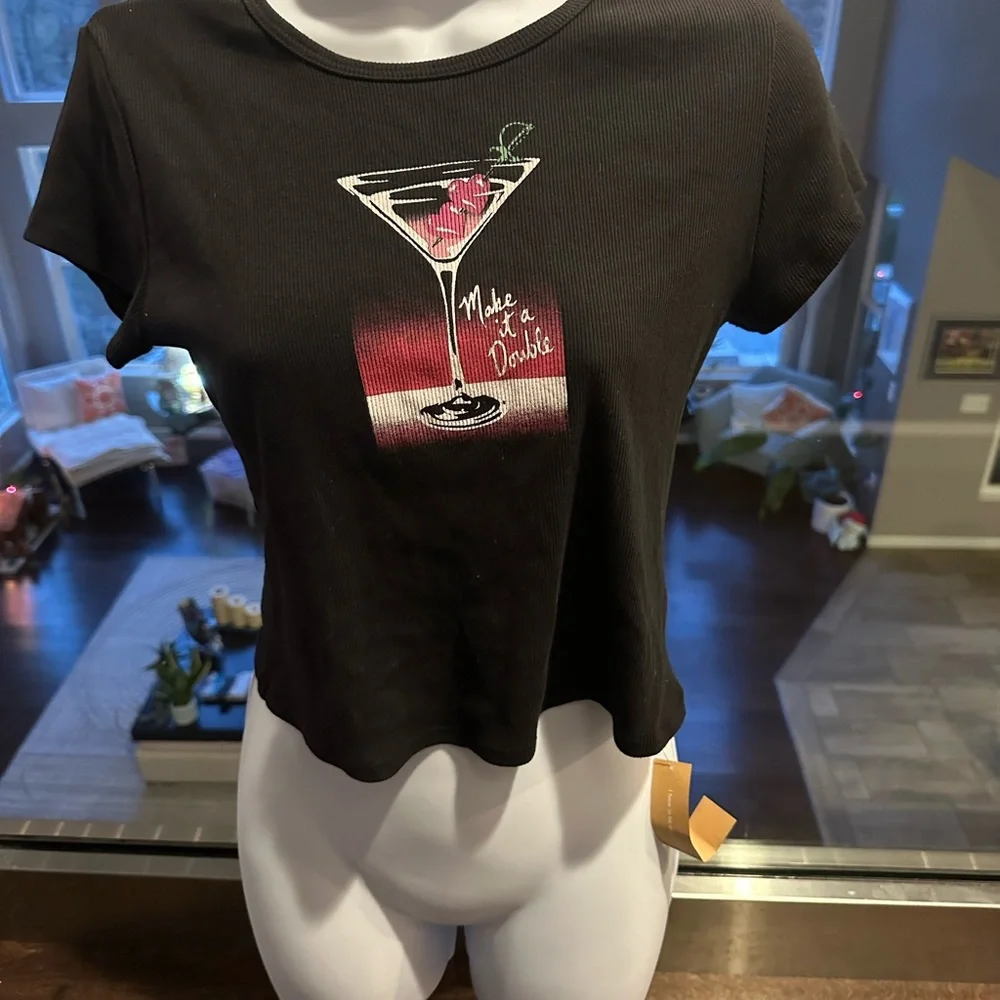 Make it a double” reformation martini baby tee - Picture 6 of 8
